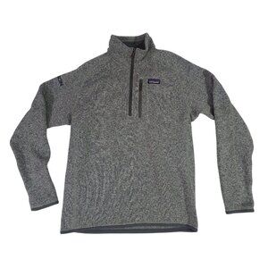 Patagonia Pelion Better Sweater Mens Gray 1/4 Zip Pullover Fleece Size M